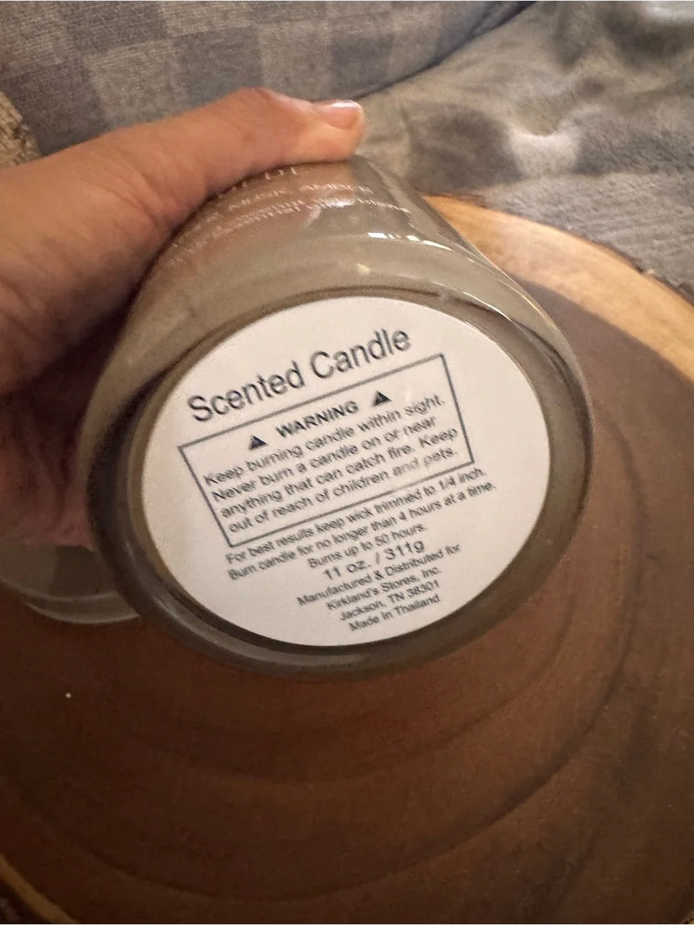 Dark Suede Leather & Amber Scented Candle - Dark Gray